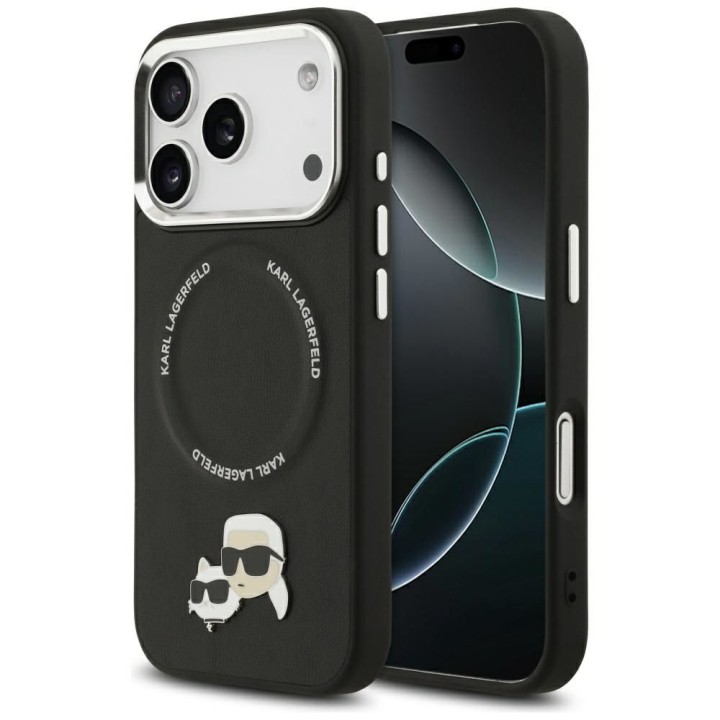 KARL LAGERFELD чохол для IPHONE 17 Pro сумісний із MagSafe KLHMP17LPSMLRKCK (PU K&C Pins) чорний
