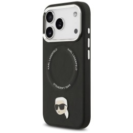 KARL LAGERFELD case for IPHONE 17 Pro compatible with Magsafe KLHMP17LPSMLRKLK (PU Karl Pin) black