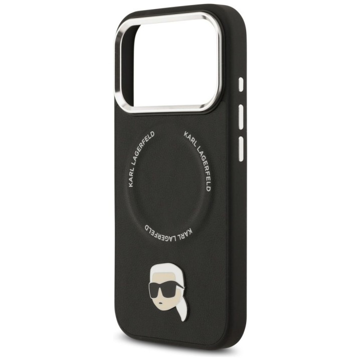 KARL LAGERFELD чехол для IPHONE 17 Pro совместимый с MagSafe KLHMP17LPSMLRKLK (PU Karl Pin) черный