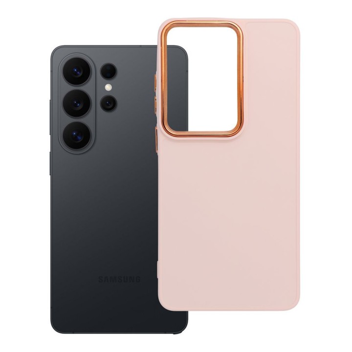 Чехол для Samsung S26 ULTRA Frame пудрово-розовый