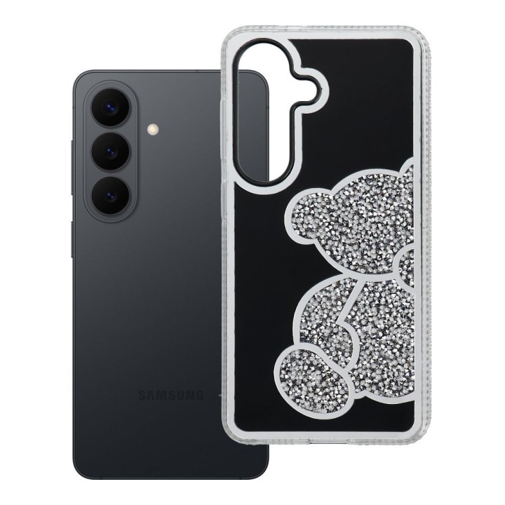 Etui na Samsung S26 Teddy Bear srebrne
