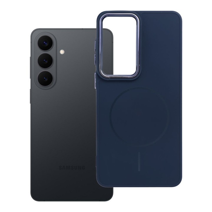 Чохол для Samsung S26 PLUS Frame Mag Cover сумісний із MagSafe темно-синій