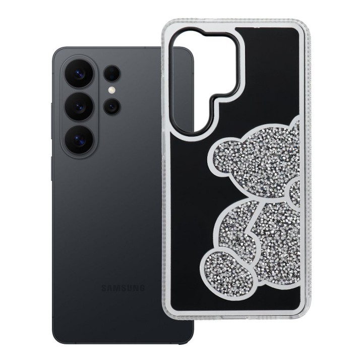 Чехол для Samsung S26 ULTRA Teddy Bear серебристый