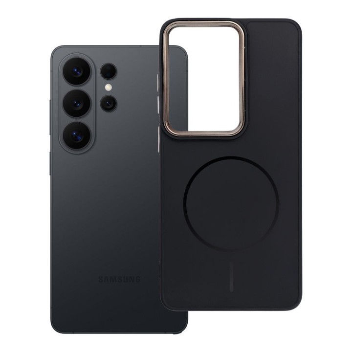 Чехол для Samsung S26 ULTRA Frame Mag Cover совместимый с MagSafe черный