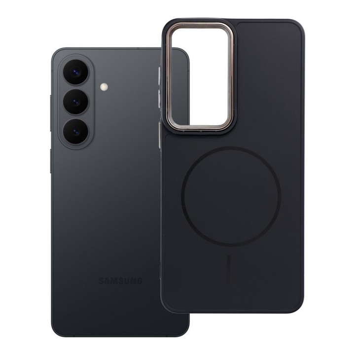 Case for Samsung S26 PLUS Frame Mag Cover compatible with MagSafe black