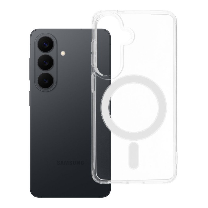 Case for Samsung S26 Clear Mag Cover (Str) compatible with MagSafe transparent