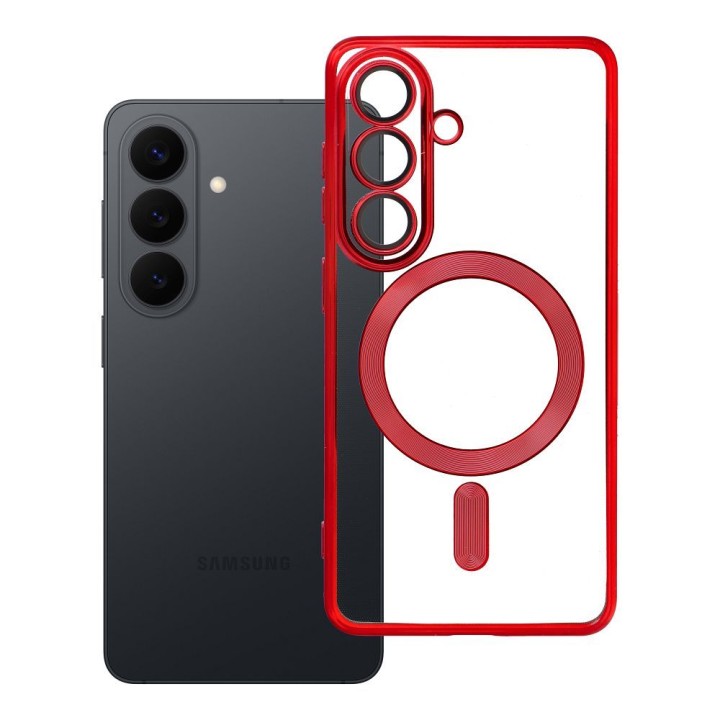 Case for Samsung S26 Electro Mag Cover MagSafe compatible red