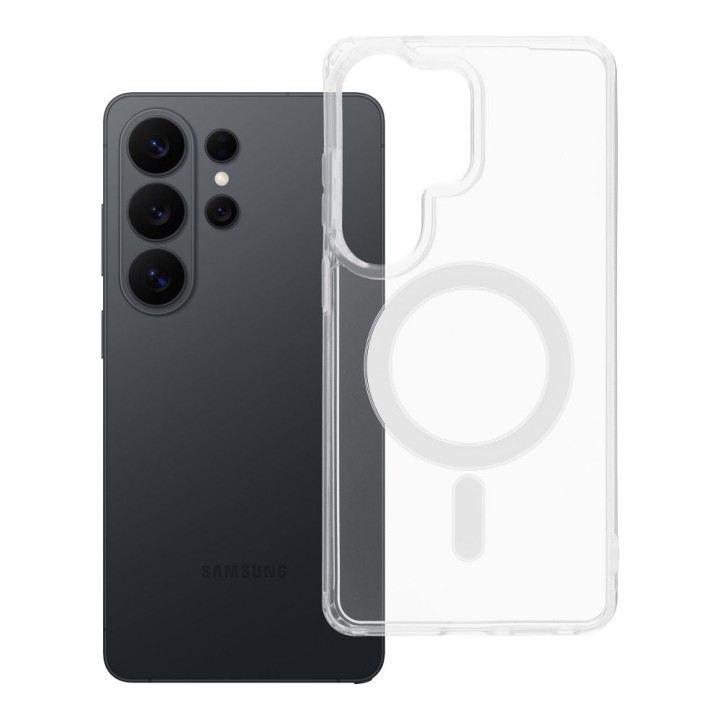Case for Samsung S26 ULTRA Clear Mag Cover (Str) compatible with MagSafe transparent