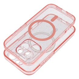 Etui na Samsung S26 ULTRA Clear Mag Cover - Glitter (Str) zgodne z MagSafe różowe glitter