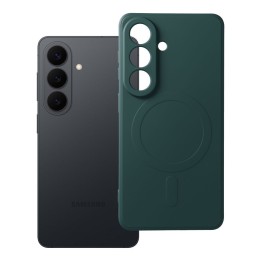 Case for Samsung S26 Silicone Mag Cover compatible with MagSafe (camera protection) green