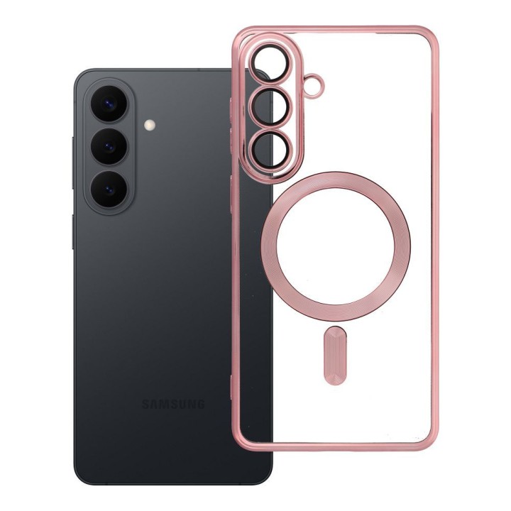 Case for Samsung S26 PLUS Electro Mag Cover compatible with MagSafe rose gold