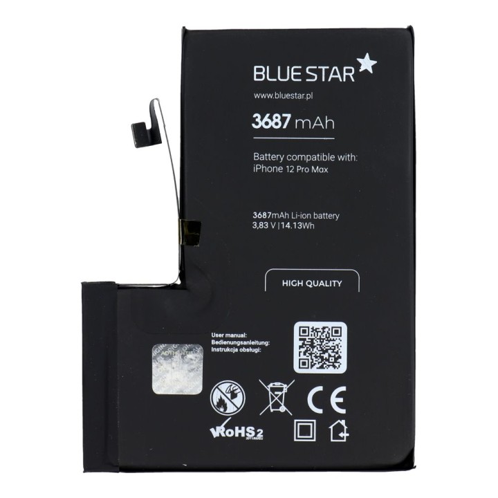 Аккумулятор для iPhone 12 PRO MAX 3687 mAh Blue Star HQ
