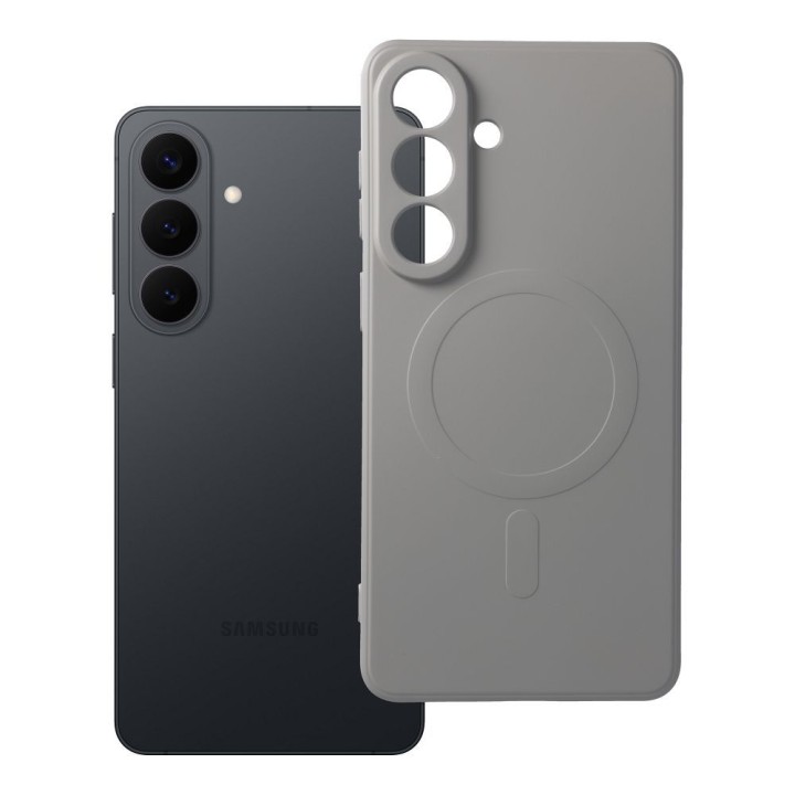 Чохол для Samsung S26 PLUS Silicone Mag Cover сумісний із MagSafe (camera protection) титаново-сірий