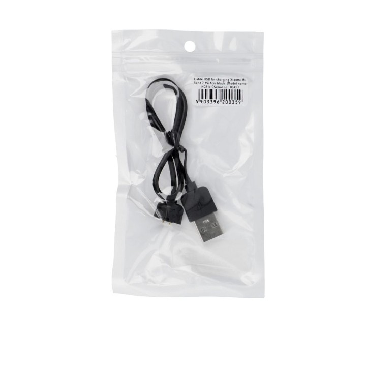 Cable USB A for charging XIAOMI Mi Band 7 0,15 m black