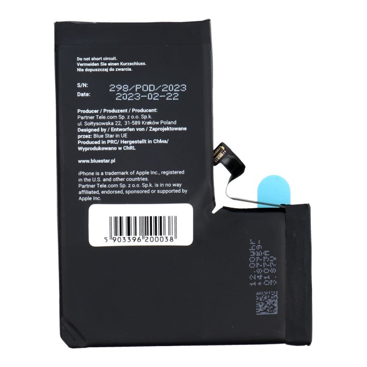 Аккумулятор для iPhone 13 PRO 3095 mAh Blue Star HQ