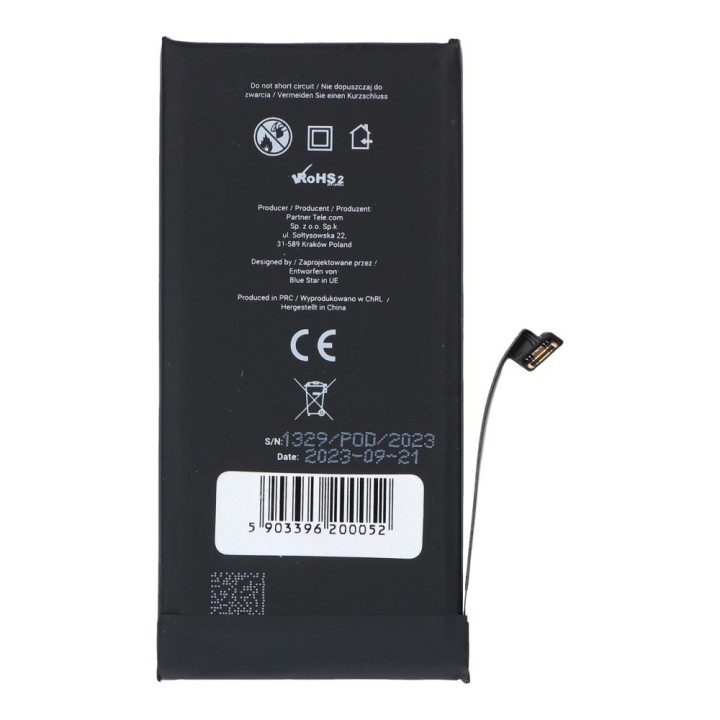 Battery for iPhone 13 MINI 2406 mAh Blue Star HQ