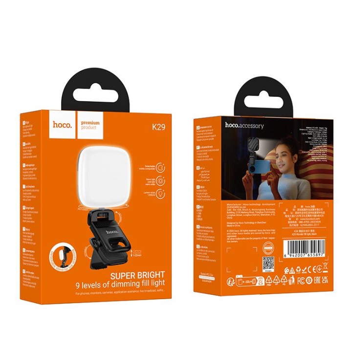 Mini lampa LED Hoco K29 czarna