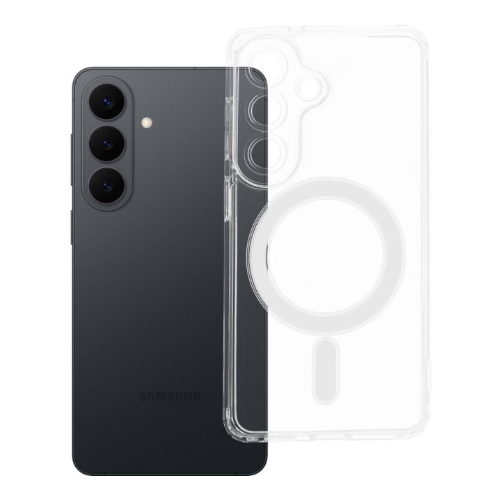 Case for Samsung S26 PLUS Clear Mag Cover (Str / Camera Protection) MagSafe compatible transparent