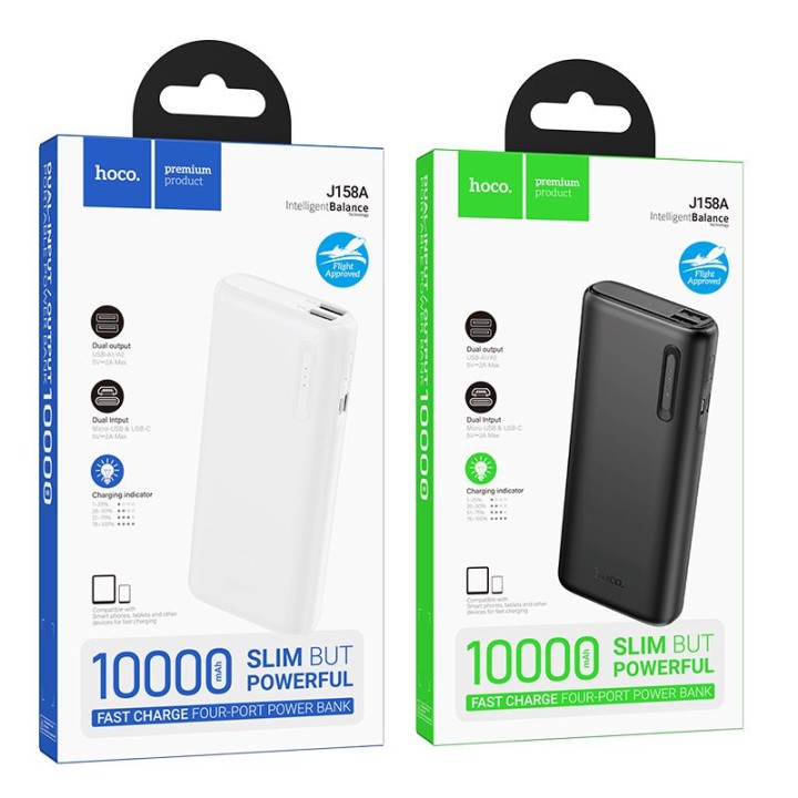 Повербанк Hoco 10000 mAh 2A J158A белый