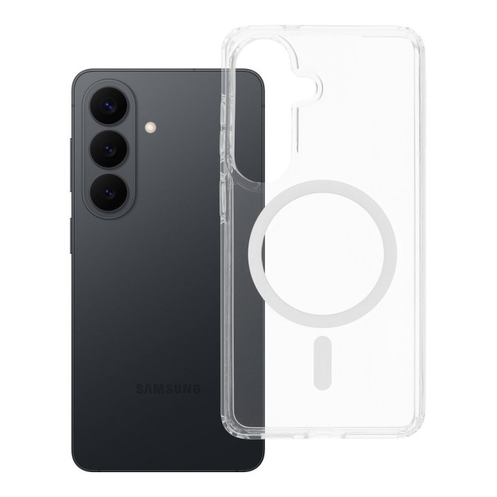 Чохол для Samsung S26 Clear Mag Cover Elite (STR / що не жовтіє) сумісний із MagSafe прозорий