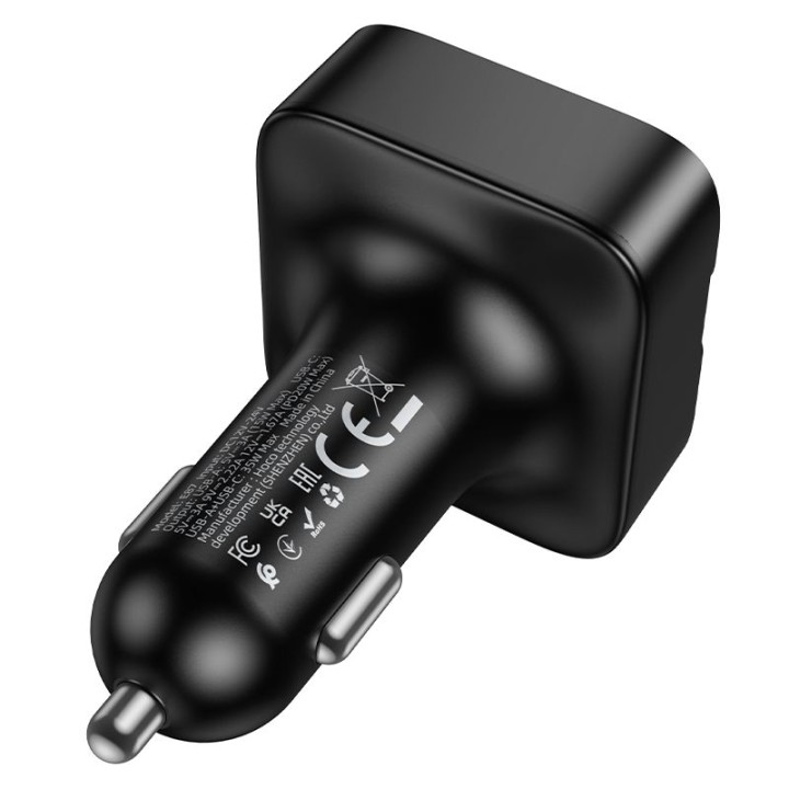 Трансмиттер автомобильный Bluetooth Hoco USB A + USB C QC PD 35W E87 черный