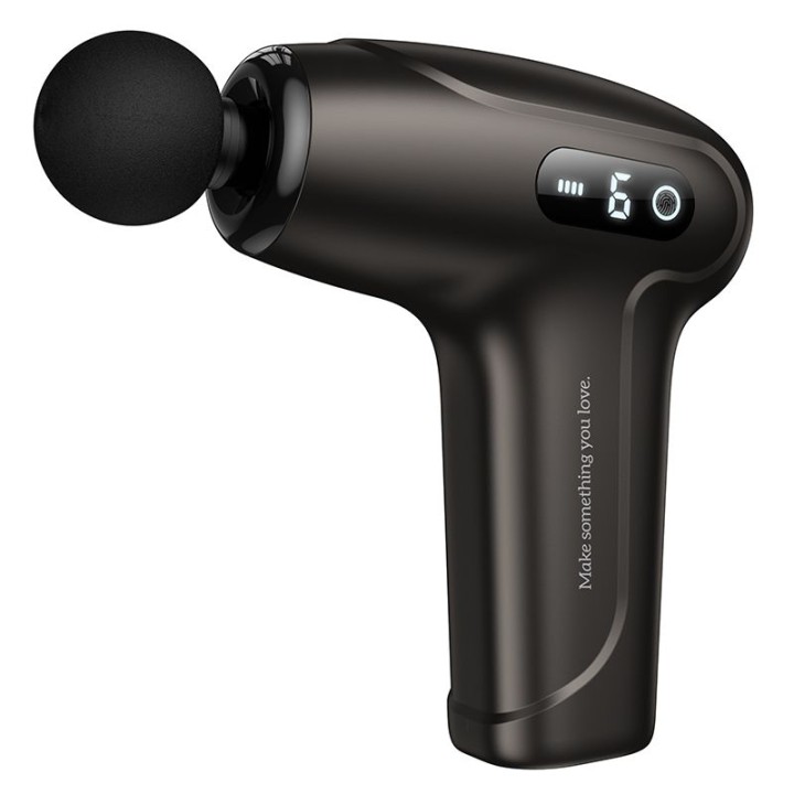 Quiet electric mini massager GUN Hoco HP51 grey