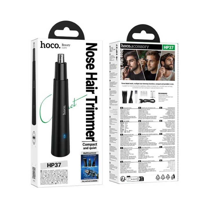 Триммер для носа 3w1 Hoco HP37 черный