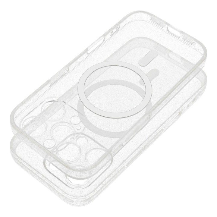 Чохол для Samsung S26 PLUS Clear Mag Cover - Glitter (Str / Camera Protection) сумісний із MagSafe прозорий з блискітками