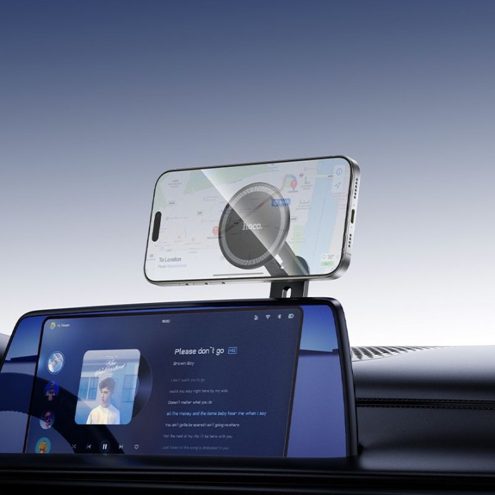 Magnetic phone holder for the back of a screen Hoco H93 black