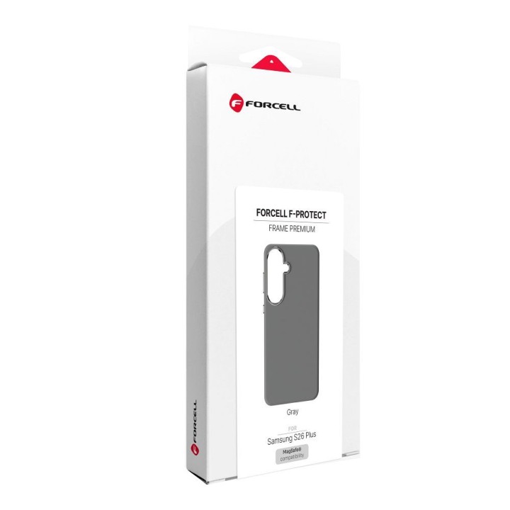 Case for Samsung S26 PLUS Forcell F-Protect Frame Premium compatible with MagSafe grey 0INT