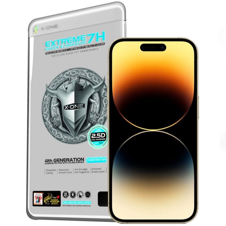 Protektor для iPhone 14 PRO / 15 LCD X-One Extreme Shock Eliminator 4th gen.