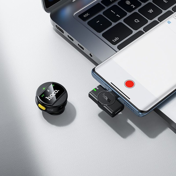 Микрофон беспроводной USB C Hoco L21 черный