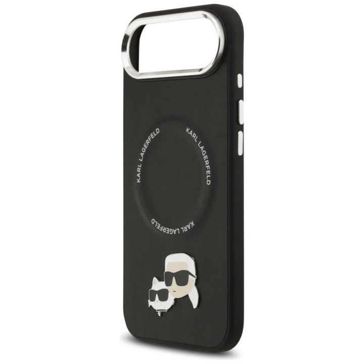 KARL LAGERFELD case for IPHONE 17 Air compatible with MagSafe KLHMP17MPSMLRKCK (PU K&C PINS) black