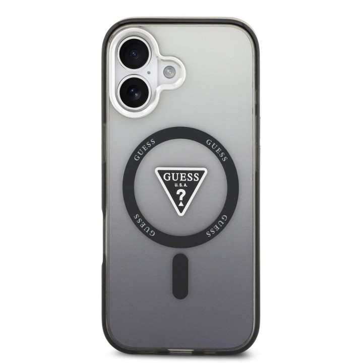 GUESS чехол для IPHONE 17 совместимый с MagSafe GUHMP17SHGTMLCGK (IML Gradient W/ Triangle Logo) черный