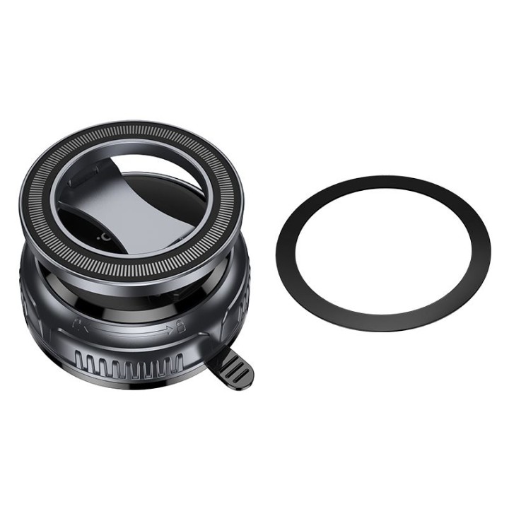 Phone holder for car magnetic Hoco with regulowaną suction cup H92 black grey