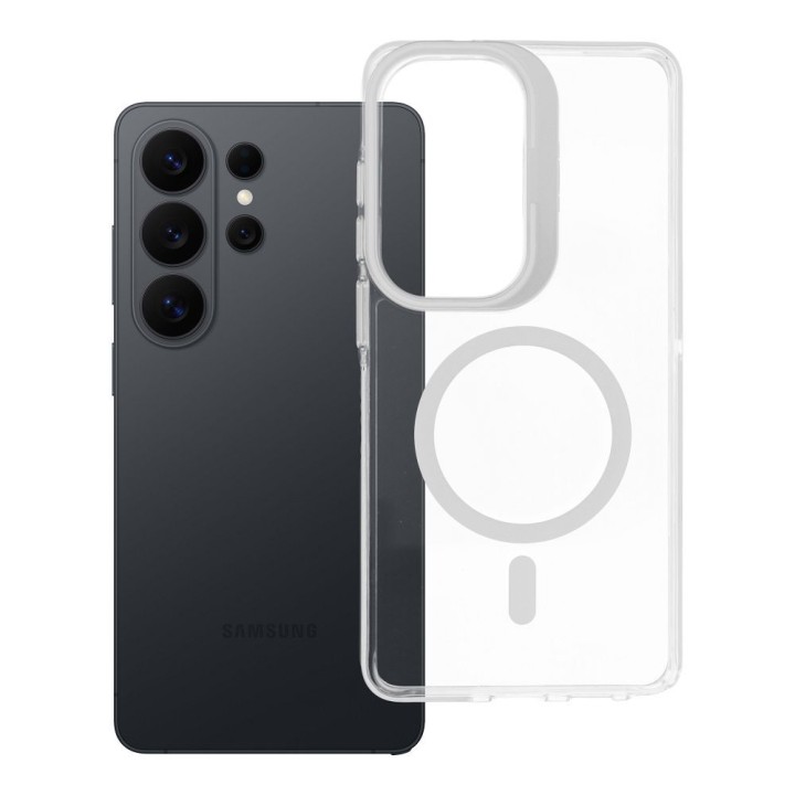 Чехол для Samsung S26 ULTRA Lens Mag Cover совместимый с MagSafe белый