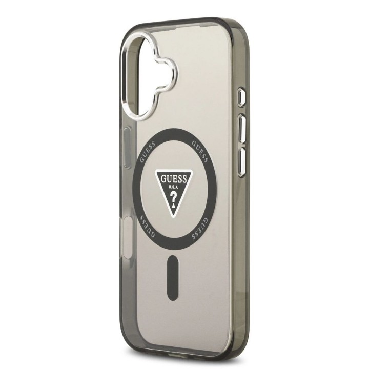 GUESS чехол для IPHONE 17 совместимый с MagSafe GUHMP17SHGTMLCGK (IML Gradient W/ Triangle Logo) черный