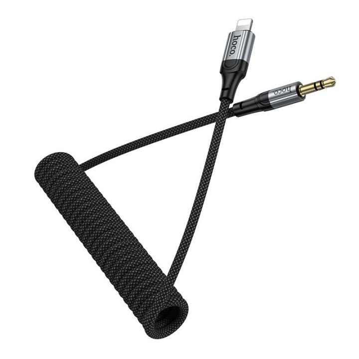 Кабель AUX Jack 3,5 mm для Lightning Hoco 1,5 m UPA33A черный