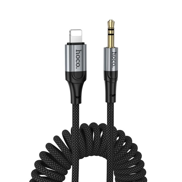 Кабель AUX Jack 3,5 mm для Lightning Hoco 1,5 m UPA33A черный