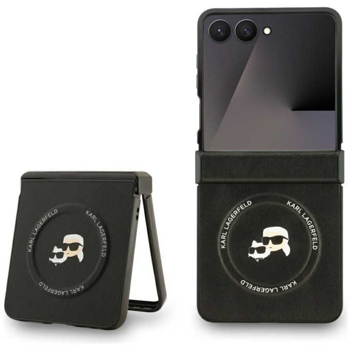 KARL LAGERFELD чохол для SAMSUNG Z FLIP7 сумісний із MagSafe KLHMZF7PSMLRKCK (PU K&C PINS) чорний