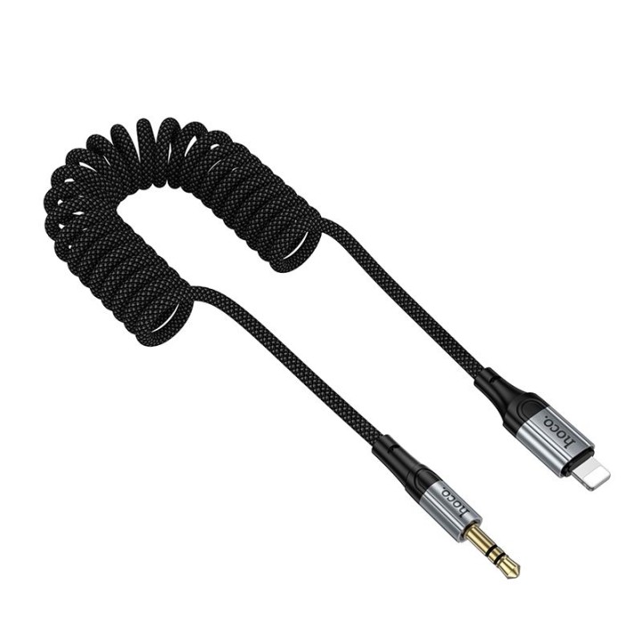 Кабель AUX Jack 3,5 mm для Lightning Hoco 1,5 m UPA33A чорний