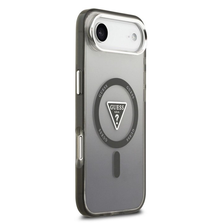 GUESS case for IPHONE 17 Air compatible with MagSafe GUHMP17MHGTMLCGK (IML Gradient W/ Triangle Logo) black
