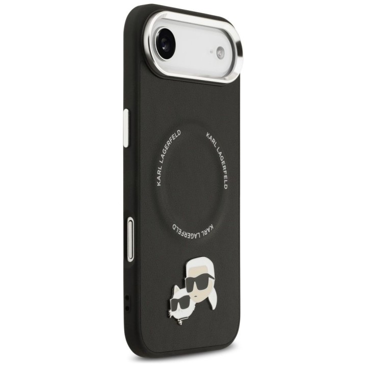 KARL LAGERFELD чехол для IPHONE 17 Air совместимый с MagSafe KLHMP17MPSMLRKCK (PU K&C PINS) черный