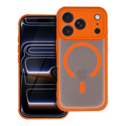Case for iPhone 16 PRO Full Matte Mag Cover compatible with MagSafe orange