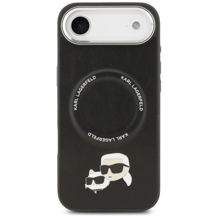 KARL LAGERFELD case for IPHONE 17 Air compatible with MagSafe KLHMP17MPSMLRKCK (PU K&C PINS) black