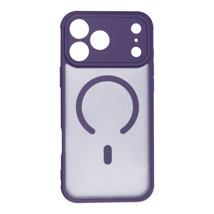 Чохол для iPhone 17 Pro Max / 18 Pro Max (low camera edge) Full Matte Mag Cover сумісний з MagSafe фіолетовий