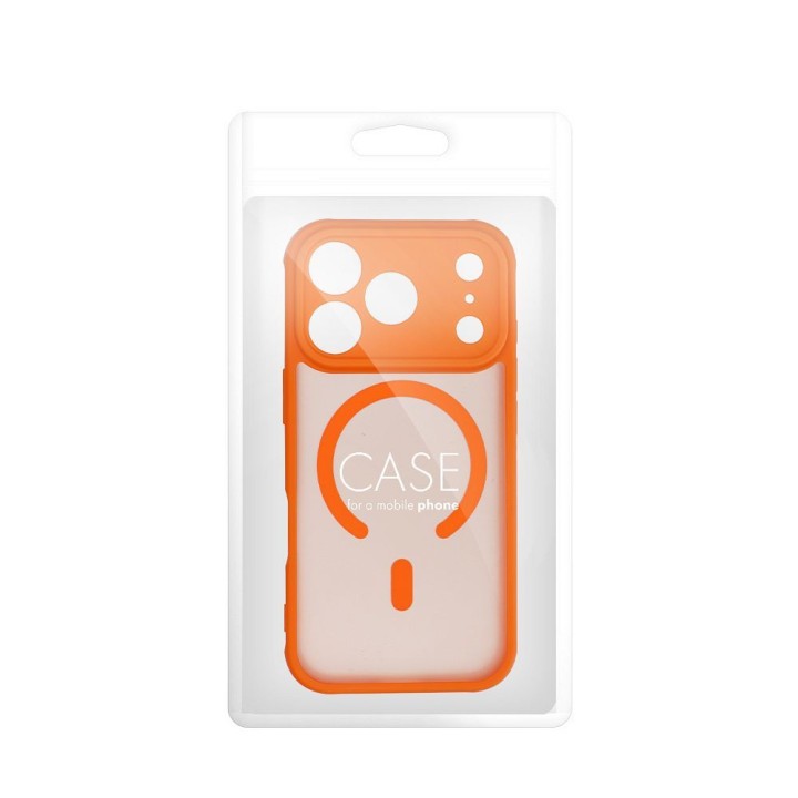 Case for iPhone 16 PRO MAX Full Matte Mag Cover compatible with MagSafe orange