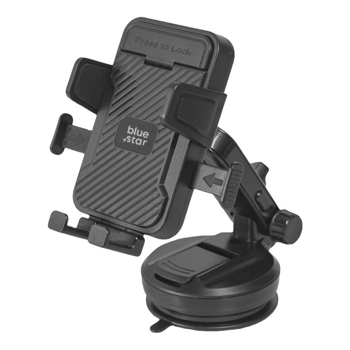Держатель для телефона для автомобиля Blue Star Tough Lock для стекла черный