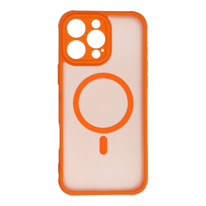 Case for iPhone 16 PRO MAX Full Matte Mag Cover compatible with MagSafe orange