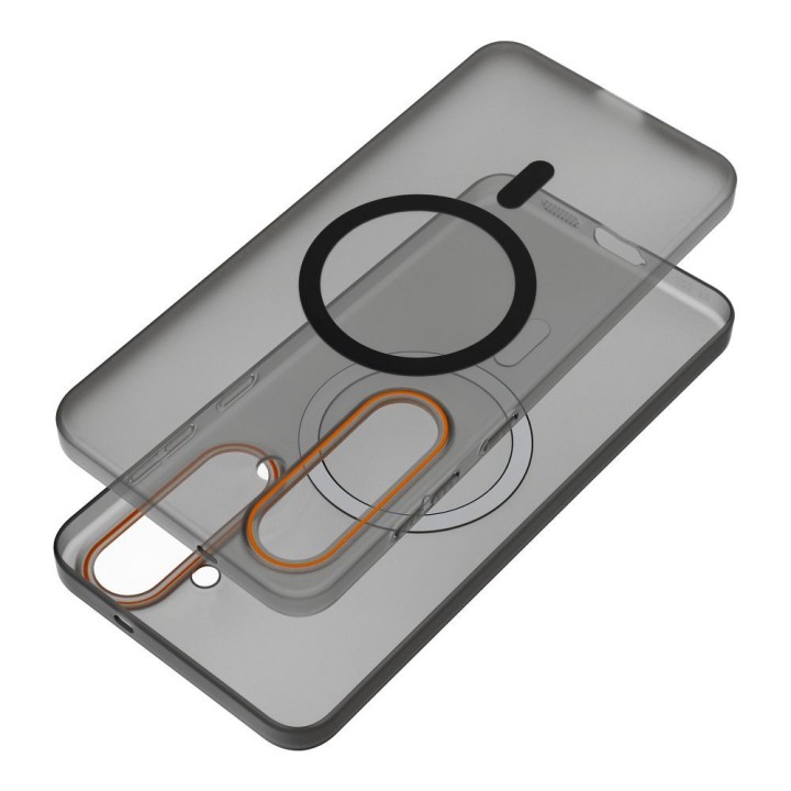 Чехол для Samsung S26 ULTRA Go Orange совместимый с MagSafe черный